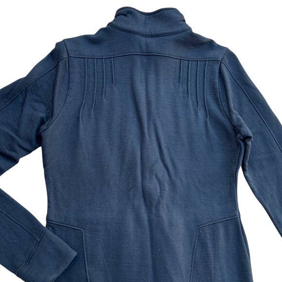 Ibex 100% Wool Long Double Zipper Activewear Jacket Sz S - Picture 4 of 6